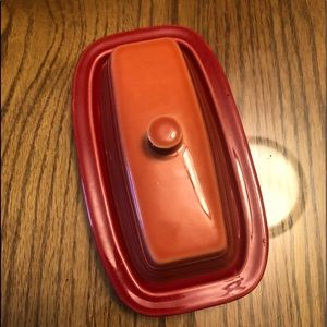 Fiesta 2 color butter dish.